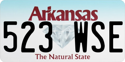 AR license plate 523WSE