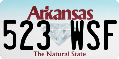 AR license plate 523WSF