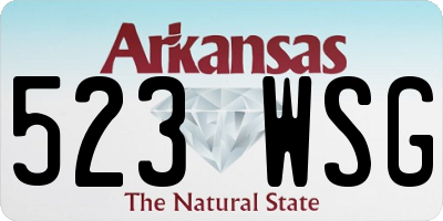 AR license plate 523WSG