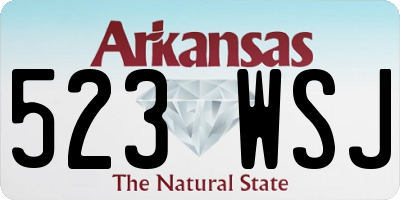 AR license plate 523WSJ