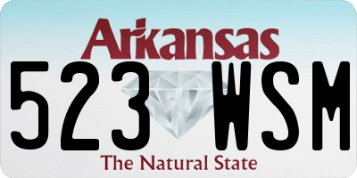 AR license plate 523WSM