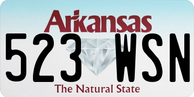 AR license plate 523WSN