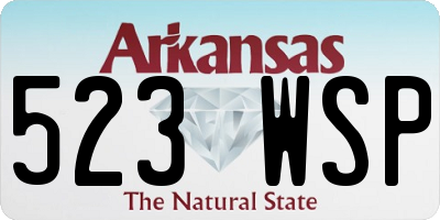 AR license plate 523WSP