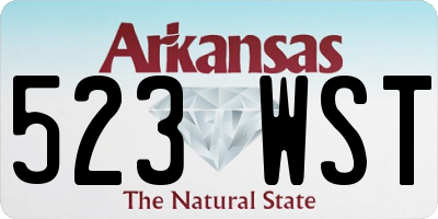 AR license plate 523WST