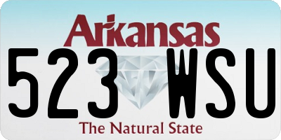 AR license plate 523WSU