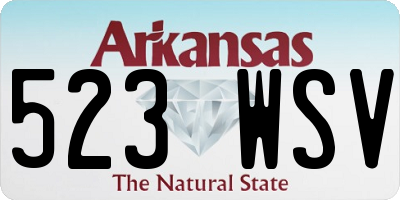 AR license plate 523WSV