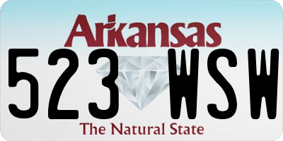 AR license plate 523WSW