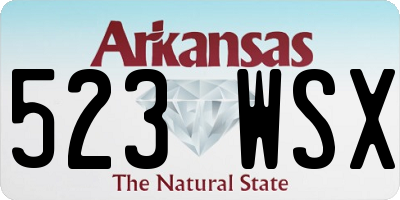 AR license plate 523WSX