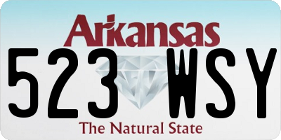 AR license plate 523WSY