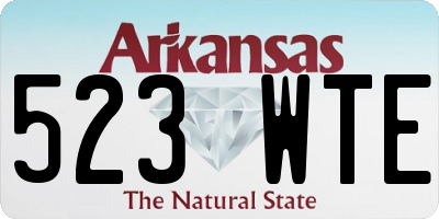 AR license plate 523WTE