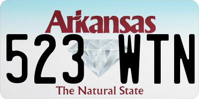 AR license plate 523WTN