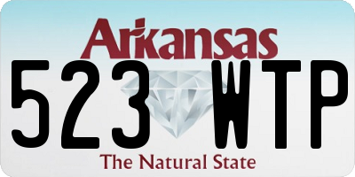 AR license plate 523WTP