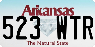 AR license plate 523WTR