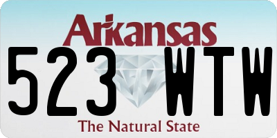 AR license plate 523WTW