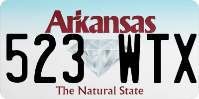 AR license plate 523WTX