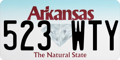 AR license plate 523WTY