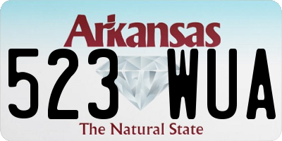 AR license plate 523WUA