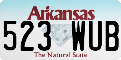 AR license plate 523WUB