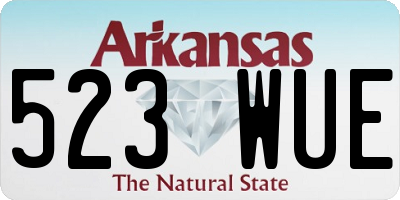 AR license plate 523WUE