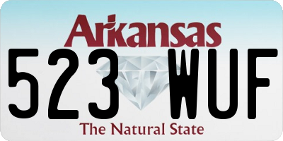 AR license plate 523WUF