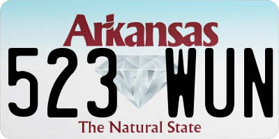 AR license plate 523WUN