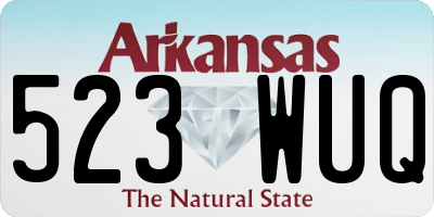 AR license plate 523WUQ