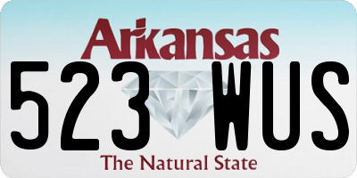 AR license plate 523WUS