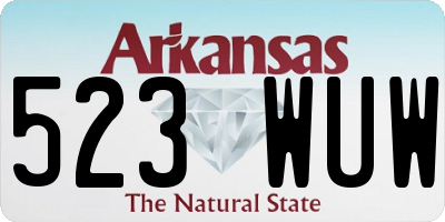 AR license plate 523WUW