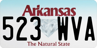 AR license plate 523WVA