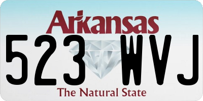 AR license plate 523WVJ