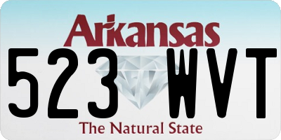 AR license plate 523WVT