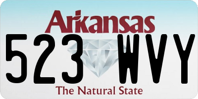AR license plate 523WVY