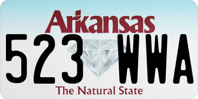 AR license plate 523WWA