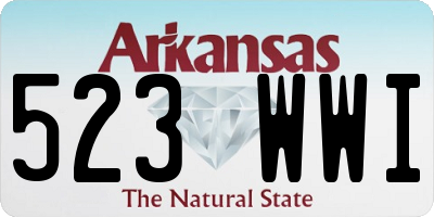 AR license plate 523WWI