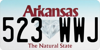 AR license plate 523WWJ