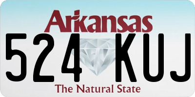 AR license plate 524KUJ