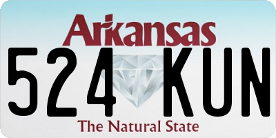 AR license plate 524KUN
