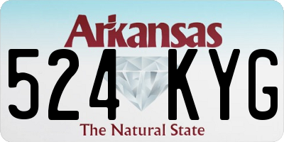 AR license plate 524KYG
