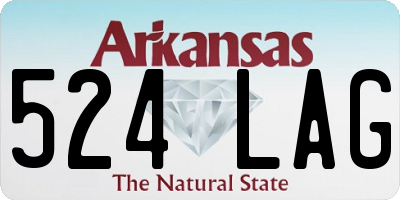 AR license plate 524LAG