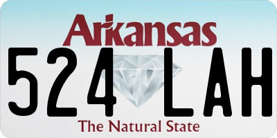 AR license plate 524LAH