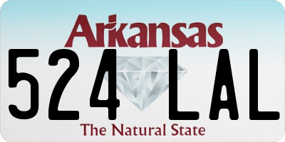 AR license plate 524LAL