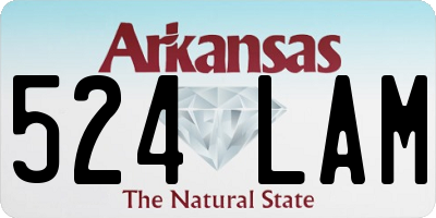 AR license plate 524LAM