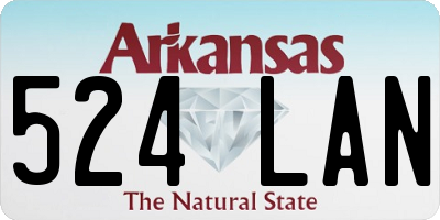 AR license plate 524LAN