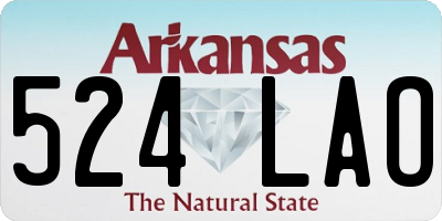AR license plate 524LAO