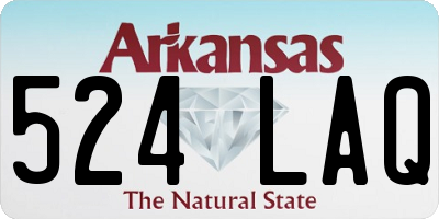 AR license plate 524LAQ