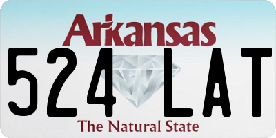 AR license plate 524LAT