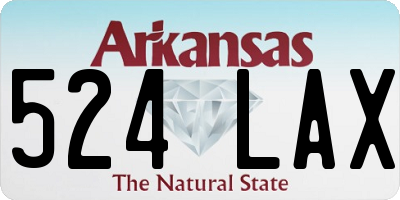 AR license plate 524LAX