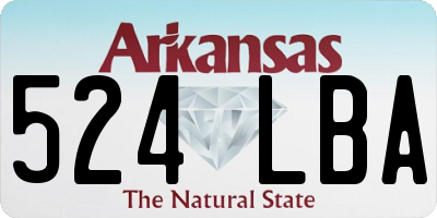 AR license plate 524LBA