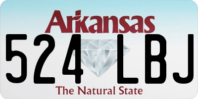 AR license plate 524LBJ