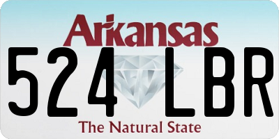 AR license plate 524LBR